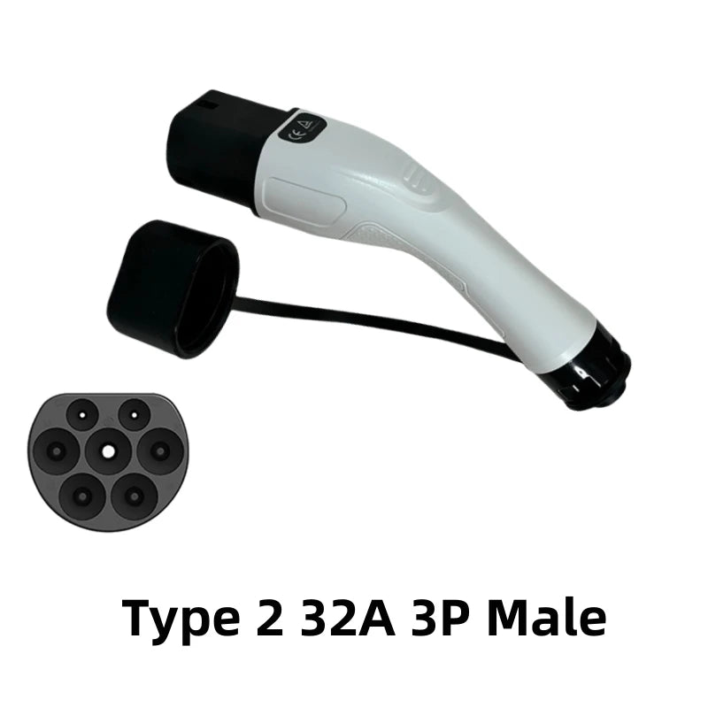 Type 2 IEC 62196-2 EV Charging Plug, 16A 32A Replacement Connector, EU Standard Electric Vehicle Charging Station Male Plug
