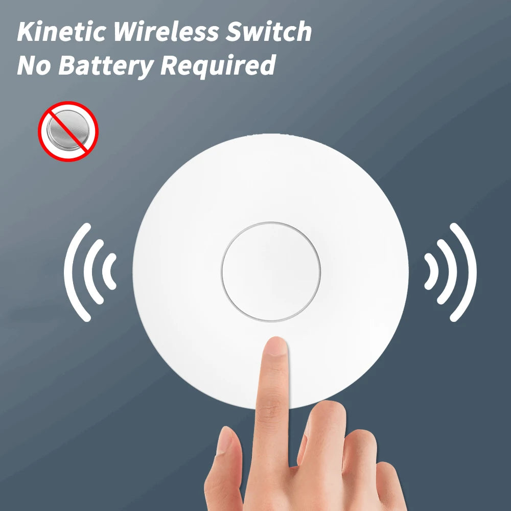 SIXWGH Switch Socket EU Plug Wireless remote control On-Off Power Outlet work with no battery required waterproof Wall Switch