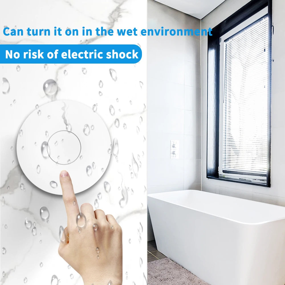 SIXWGH Switch Socket EU Plug Wireless remote control On-Off Power Outlet work with no battery required waterproof Wall Switch