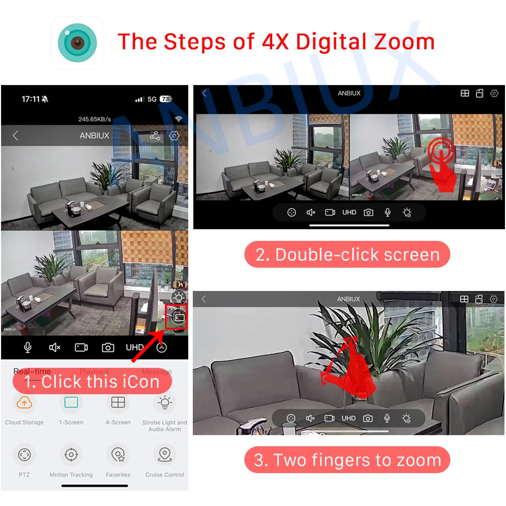 6K 12MP Outdoor Wifi Camera PTZ 8X Optical Zoom Three Lens Dual Screens Video Surveillance 8MP Dual Lens CCTV Security IP Camera
