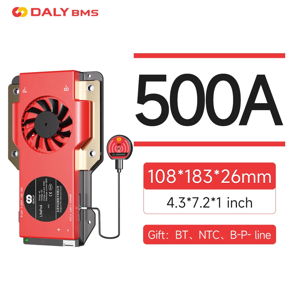 Daly Smart BMS 4S Lifepo4 12V 100A 3S 8S 24V 40A 60A 150A 16S 48V 200A 250A BMS with CANBUS RS485 Li-ion 3.7V 3.2V Battery BMS