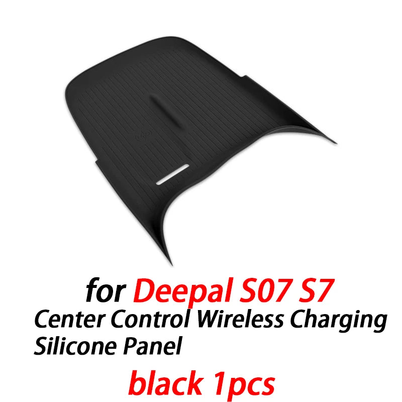 Car Center Control Wireless Charging Silicone Panel Silicone Anti-slip Mat for Deepal S07 S7 Interior Accessories 2023 2024