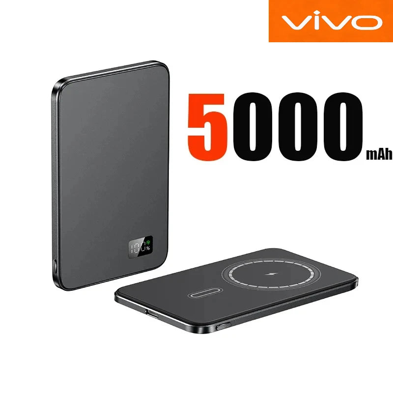 VIVO Magnetic Thin Wireless Power Bank Fast Charge 10000mAh Portable External Backup Battery Watch For Magsafe For iPhone Xiaomi