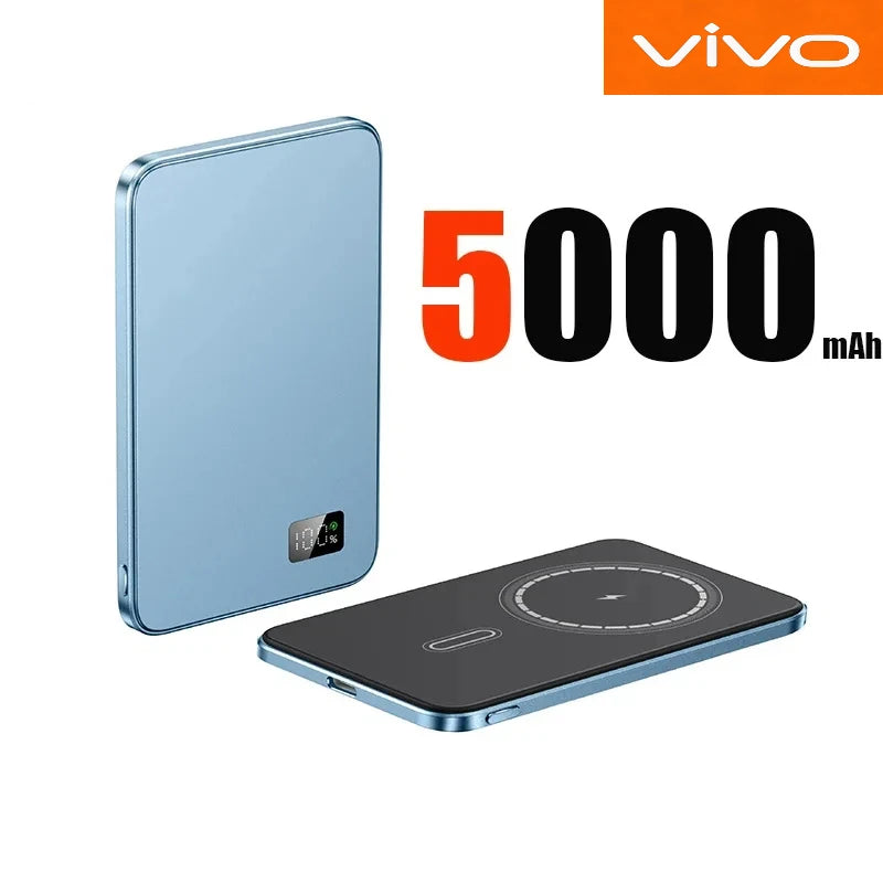 VIVO Magnetic Thin Wireless Power Bank Fast Charge 10000mAh Portable External Backup Battery Watch For Magsafe For iPhone Xiaomi
