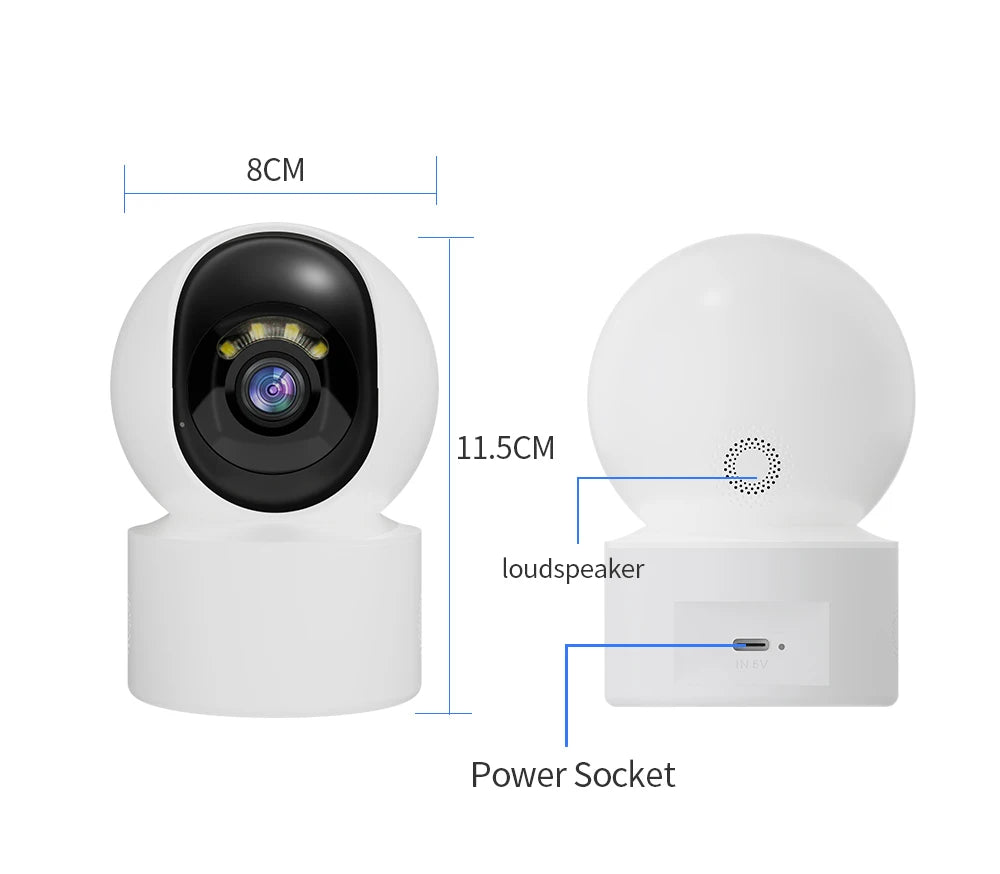 Yoosee 5MP WiFi Indoor PTZ Mini IP Camera 3MP Baby Monitor Color Night Vision Two Way Audio Auto Tracking Surveillance Cameras