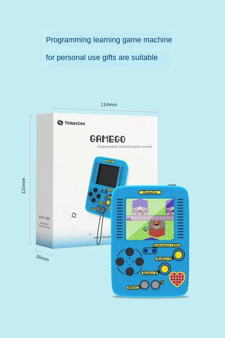 GameGo programmable Game Console Portable Handheld Game Console Kid's Primary Secondary School Programming Toy Teaching Aids