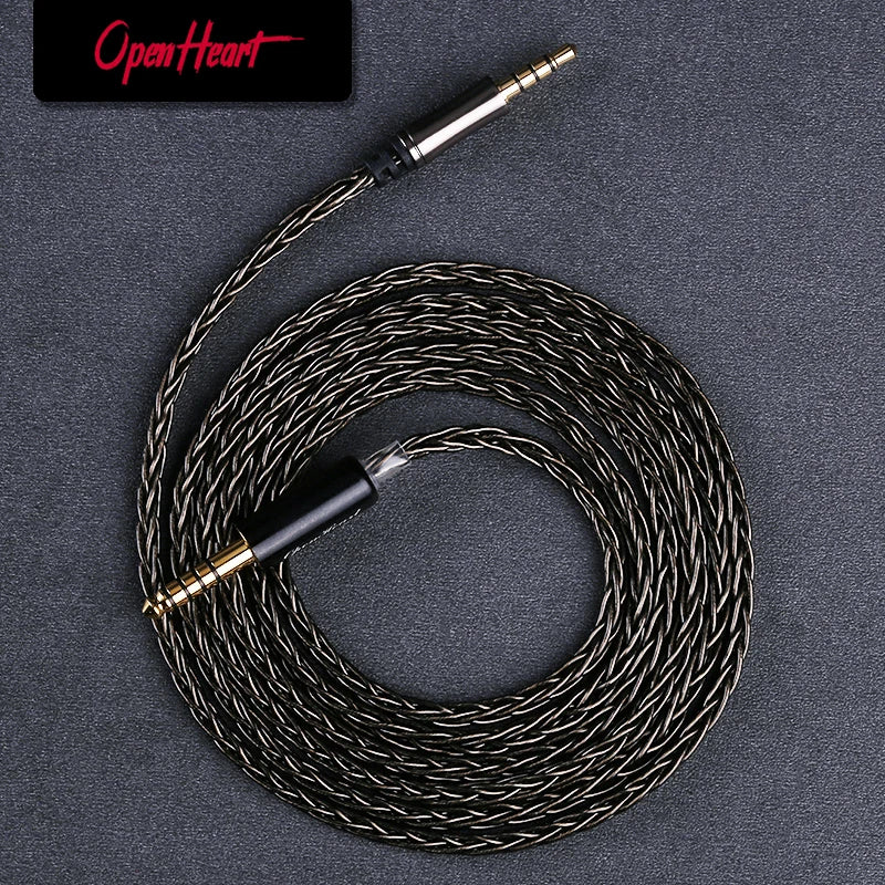 OPENHEART 8 Core Headphone Cable For Philips SHP9500 SHP9600 Fidelio X2HR Audeze MM100 Hifiman HE-R9 HE-R10 Fostex T60RP 2m 3m
