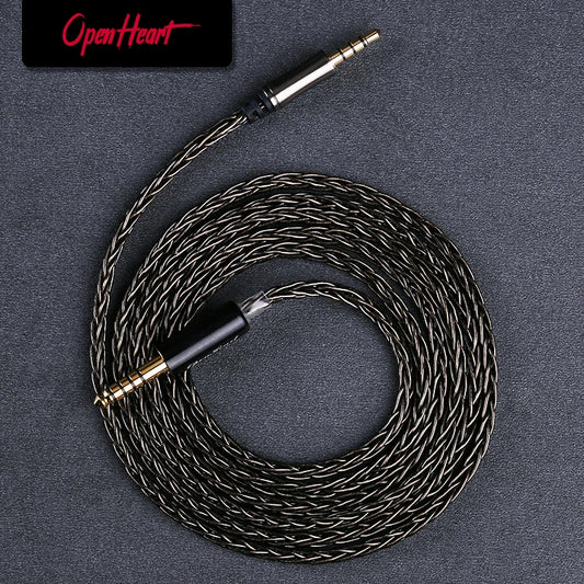 OPENHEART 8 Core Headphone Cable For Philips SHP9500 SHP9600 Fidelio X2HR Audeze MM100 Hifiman HE-R9 HE-R10 Fostex T60RP 2m 3m