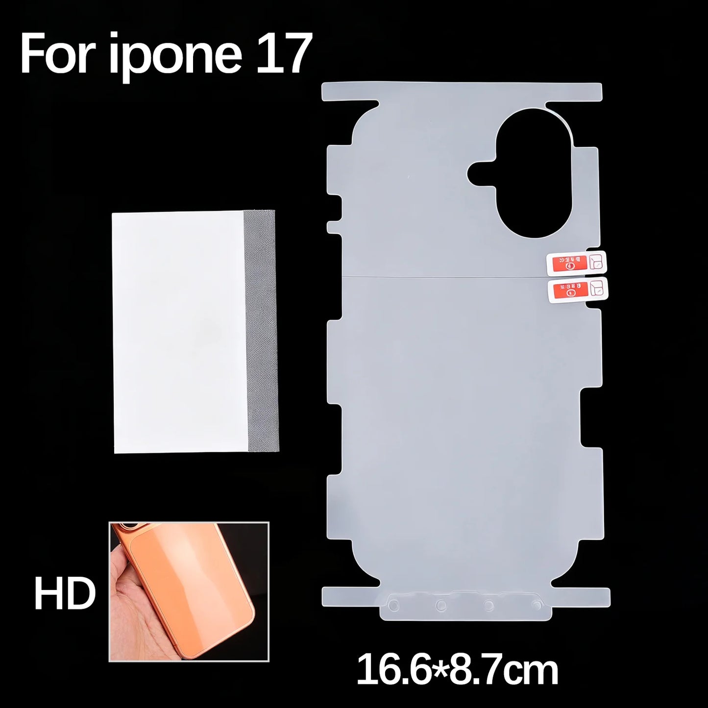 Full Coverage Back Hydrogel Film For iPhone 17 Pro Max Scratch-Resistant Back Cover Protective Film Ultra-Thin HD Soft Back Film