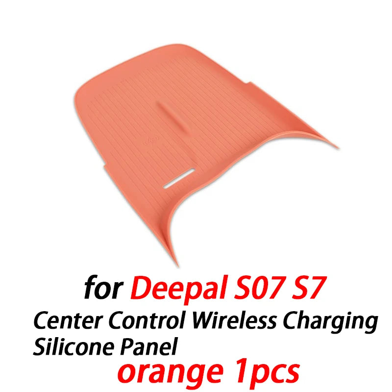Car Center Control Wireless Charging Silicone Panel Silicone Anti-slip Mat for Deepal S07 S7 Interior Accessories 2023 2024