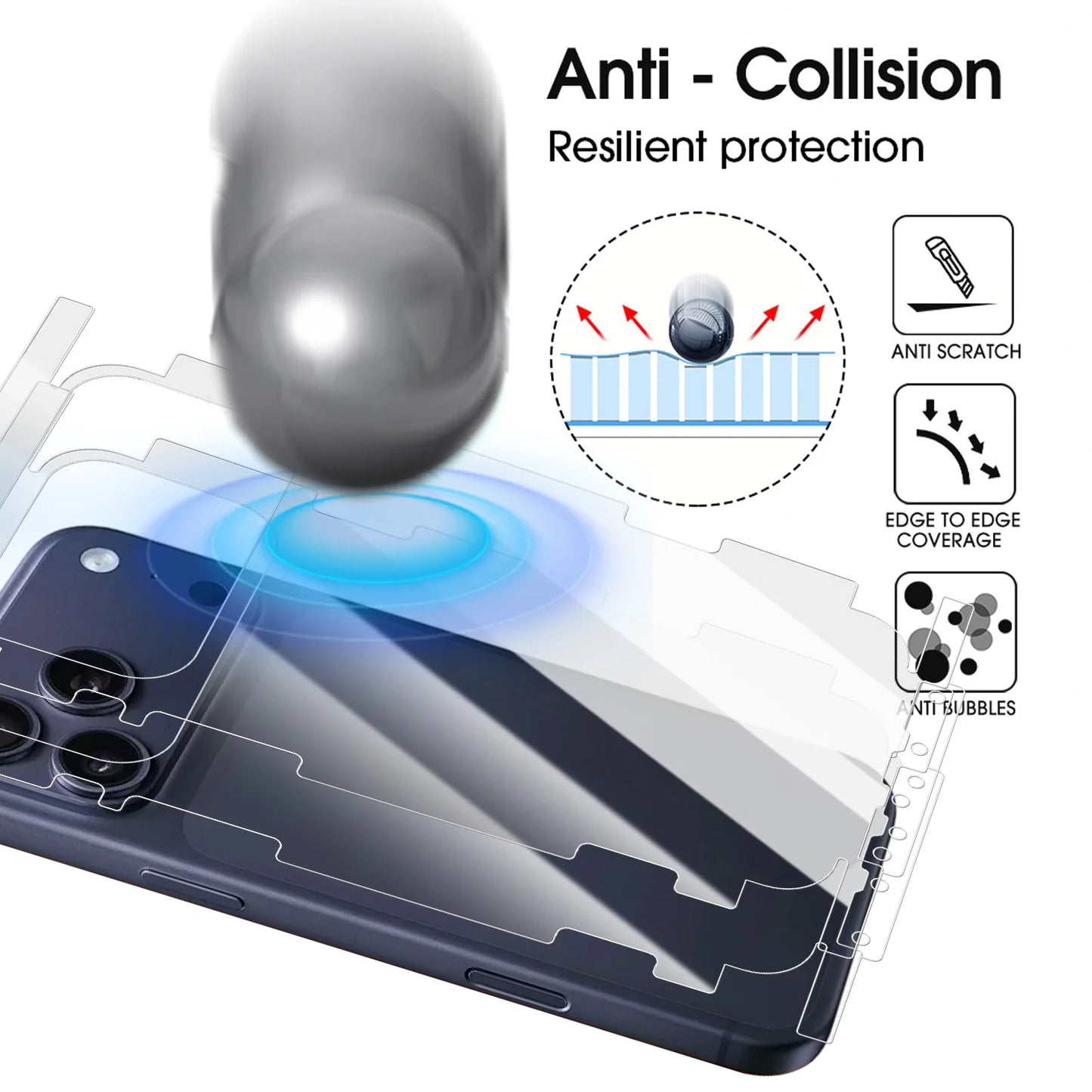 Full Coverage Back Hydrogel Film For iPhone 17 Pro Max Scratch-Resistant Back Cover Protective Film Ultra-Thin HD Soft Back Film