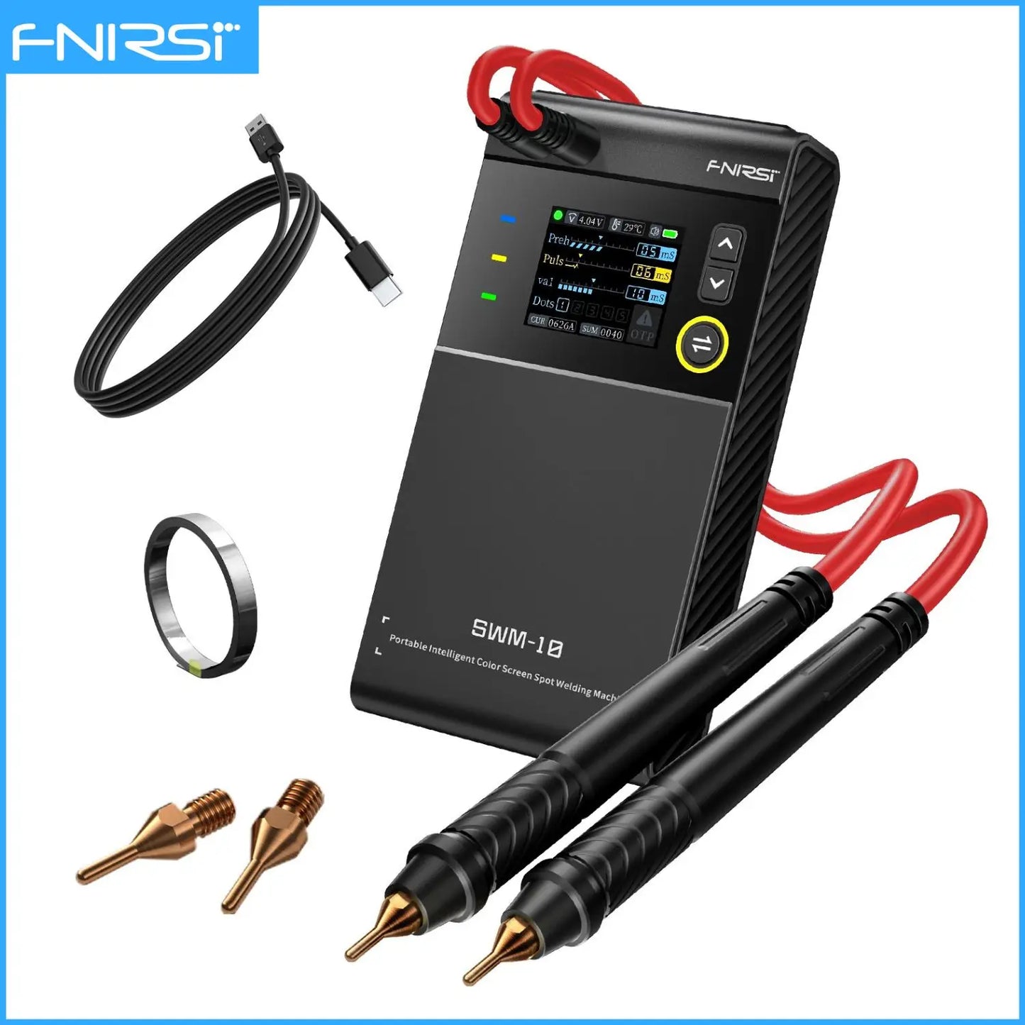 FNIRSI SWM-10 Mini Spot Welder, 5000mAh, for assembling 18650 batteries, 0.25mm