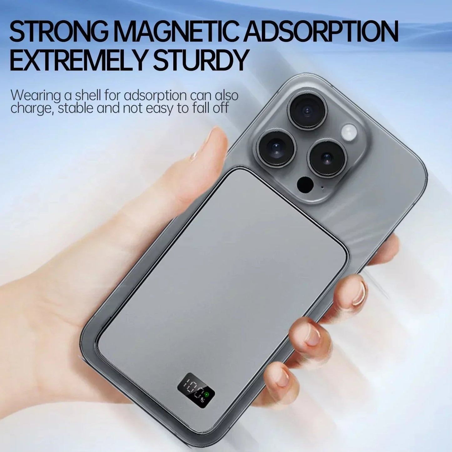 VIVO 500000mAh 3C Certification Thin Power Bank Ultra For MagSafe 22.5W Magnetic Wireless Fast Charging Portable Battery Display