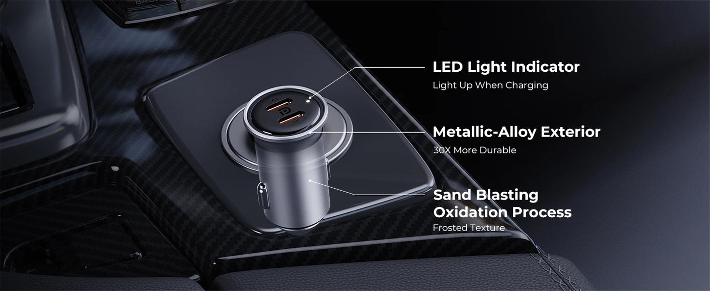 VOLTME 30W PD USB C Car Charger Fast Charging Type C Car Charger super charge cars USB Charger For iPhone 15 14 13 Pro Max