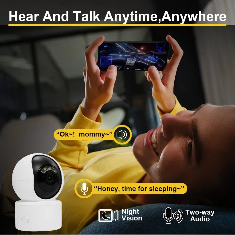 Yoosee 5MP WiFi Indoor PTZ Mini IP Camera 3MP Baby Monitor Color Night Vision Two Way Audio Auto Tracking Surveillance Cameras