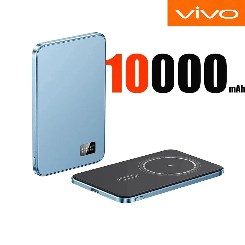 VIVO Magnetic Thin Wireless Power Bank Fast Charge 10000mAh Portable External Backup Battery Watch For Magsafe For iPhone Xiaomi