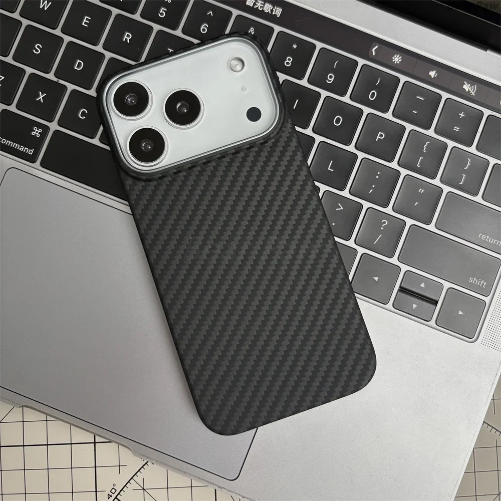 Real Aramid Carbon Fiber Phone Cover for iPhone 17 17 Pro 17 Pro Max for Magsafe Ultra-thin Carbon Fiber Cases for iPhone Air