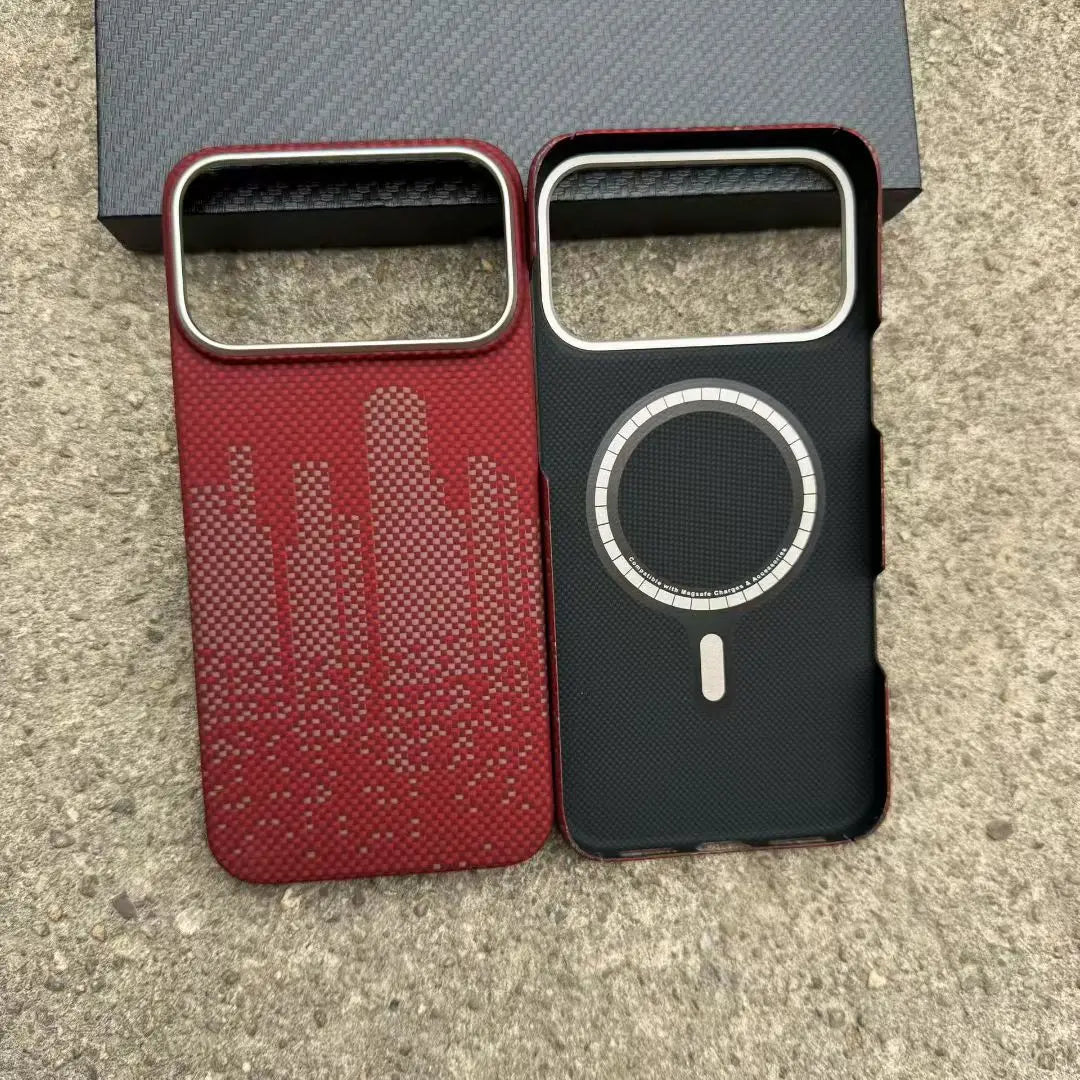 for Magnetic magsafe charger for iPhone 17 pro max carbon fiber case Ultra Thin aramid fiber cover for iPhone 17 pro carbon case