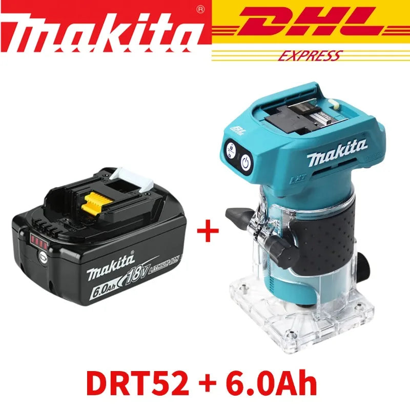 Makita DRT52 Cordless Woodworking Trimmer 18V Slotting Multi-function Electric Wood Milling Woodworking Trimmer 18V Battery