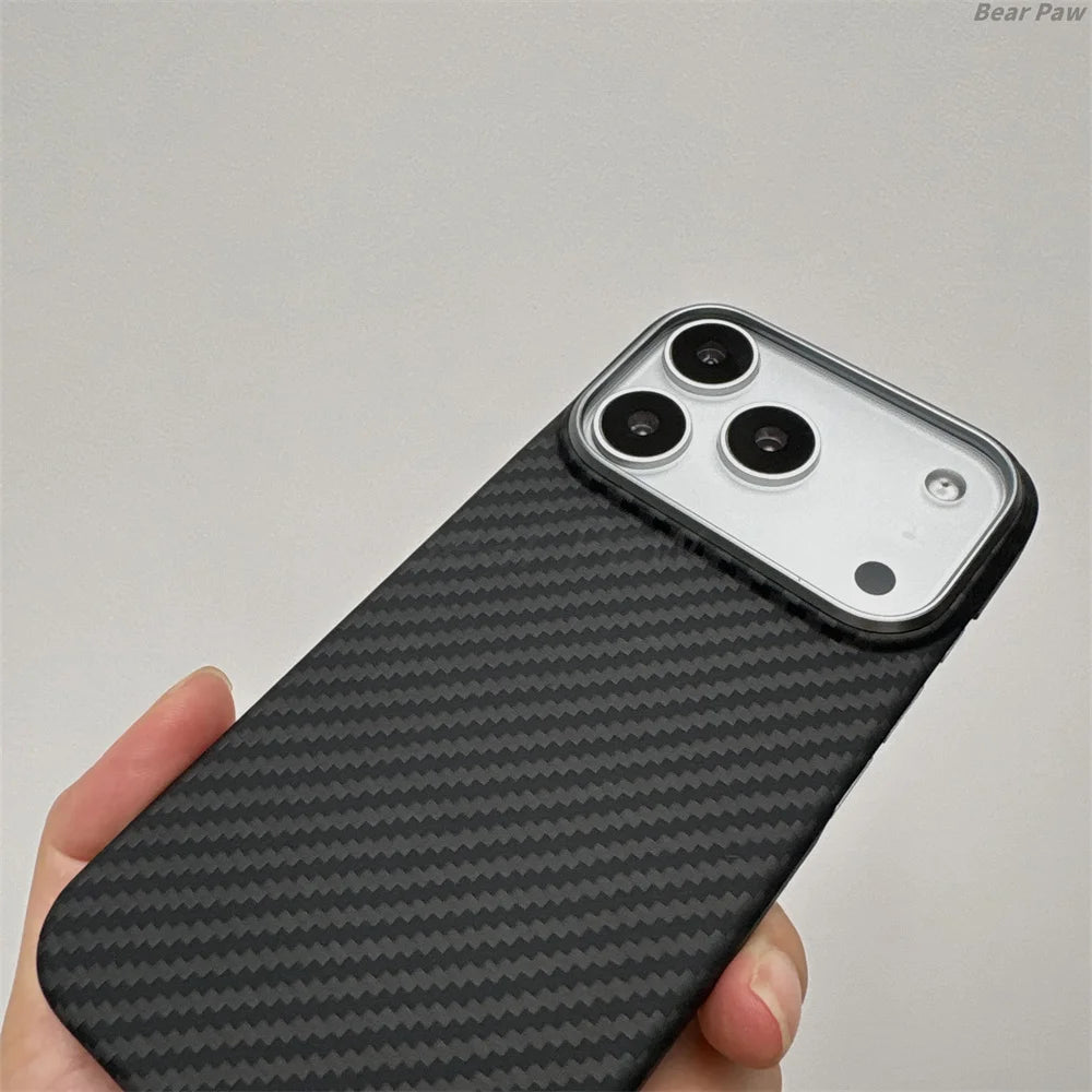 Real Aramid Carbon Fiber Phone Cover for iPhone 17 17 Pro 17 Pro Max for Magsafe Ultra-thin Carbon Fiber Cases for iPhone Air