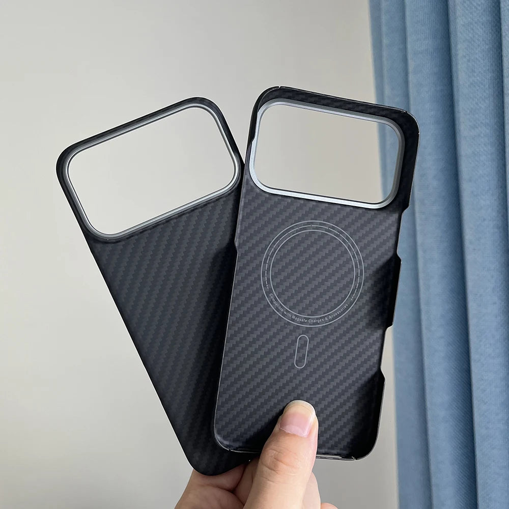 for Magnetic magsafe charger for iPhone 17 pro max carbon fiber case Ultra Thin aramid fiber cover for iPhone 17 pro carbon case