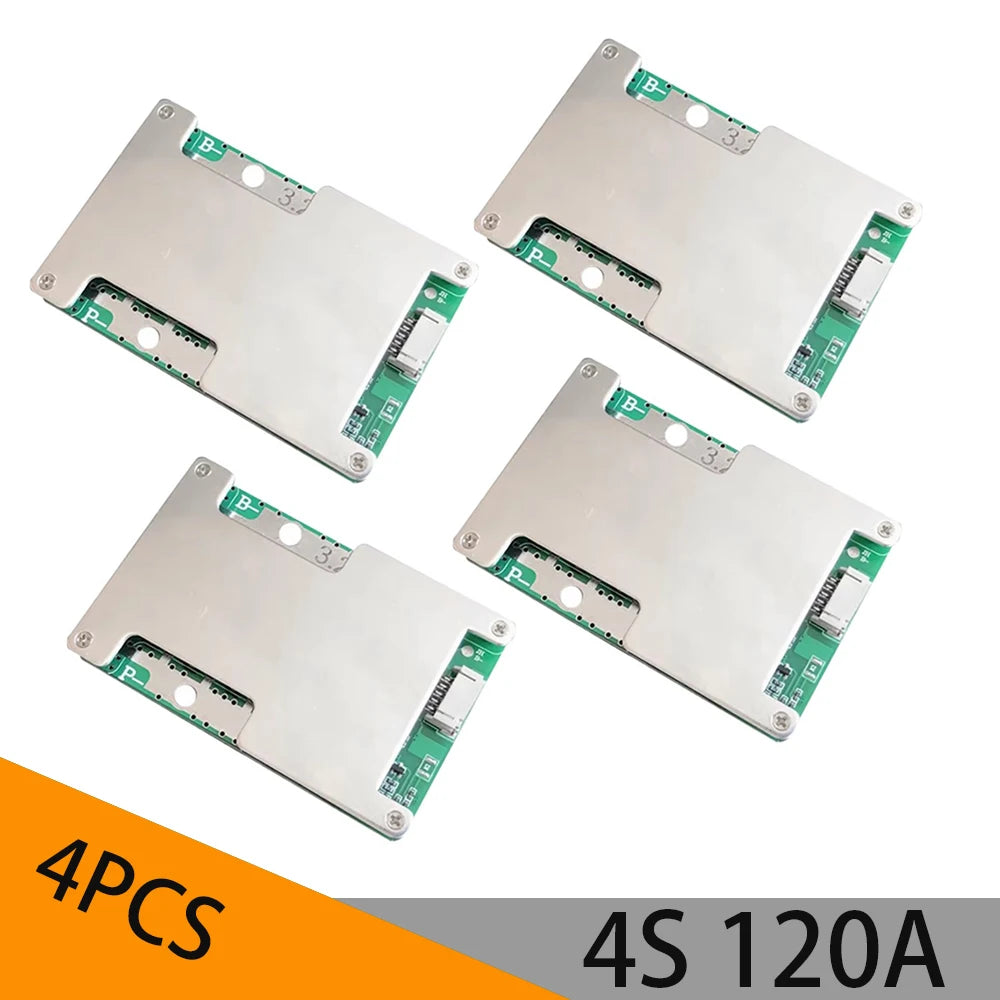 4S 12V 120A LiFePO4 Li-on Battery Protection Board with Power Battery Balance/Enhance BMS PCB For Car Motorcycle Electric Drill