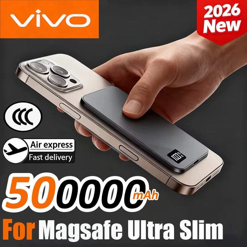VIVO Magnetic Thin Wireless Power Bank Fast Charge 10000mAh Portable External Backup Battery Watch For Magsafe For iPhone Xiaomi