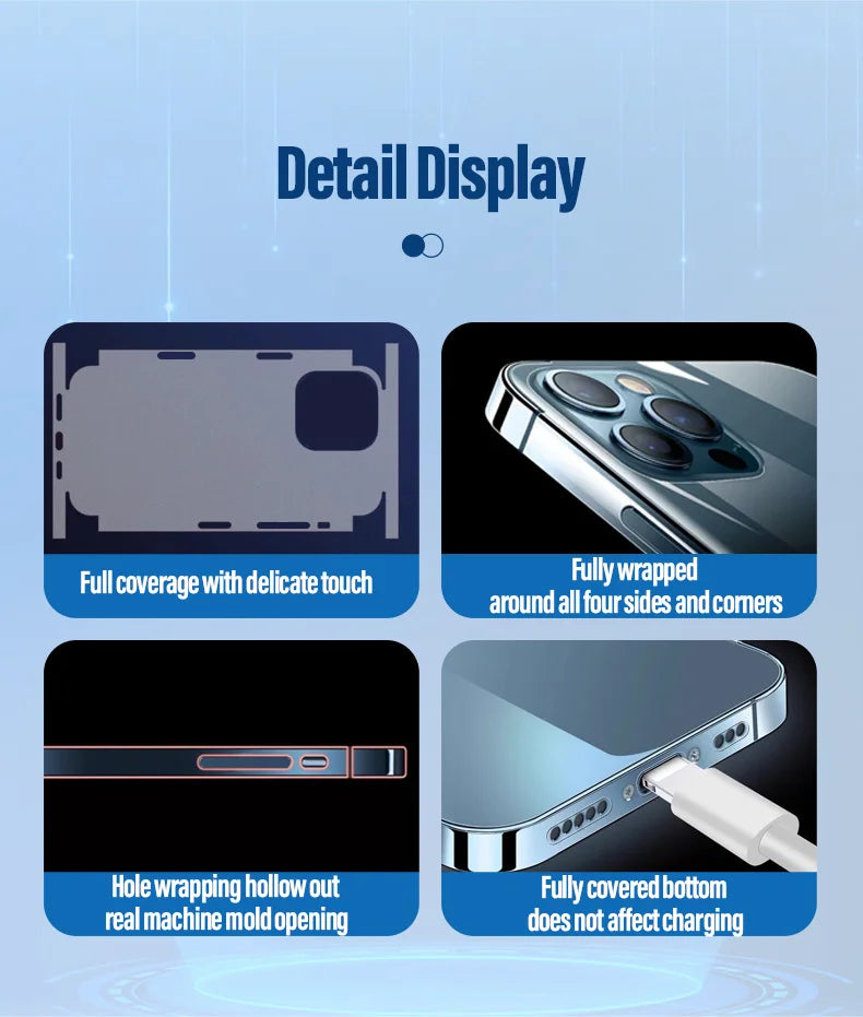 Full Coverage Back Hydrogel Film For iPhone 17 Pro Max Scratch-Resistant Back Cover Protective Film Ultra-Thin HD Soft Back Film