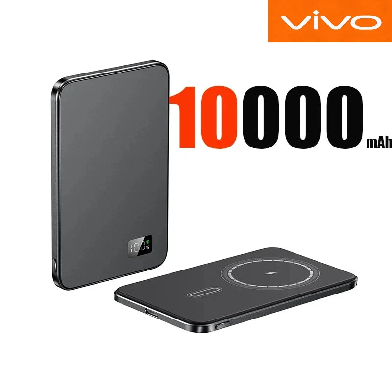 VIVO Magnetic Thin Wireless Power Bank Fast Charge 10000mAh Portable External Backup Battery Watch For Magsafe For iPhone Xiaomi