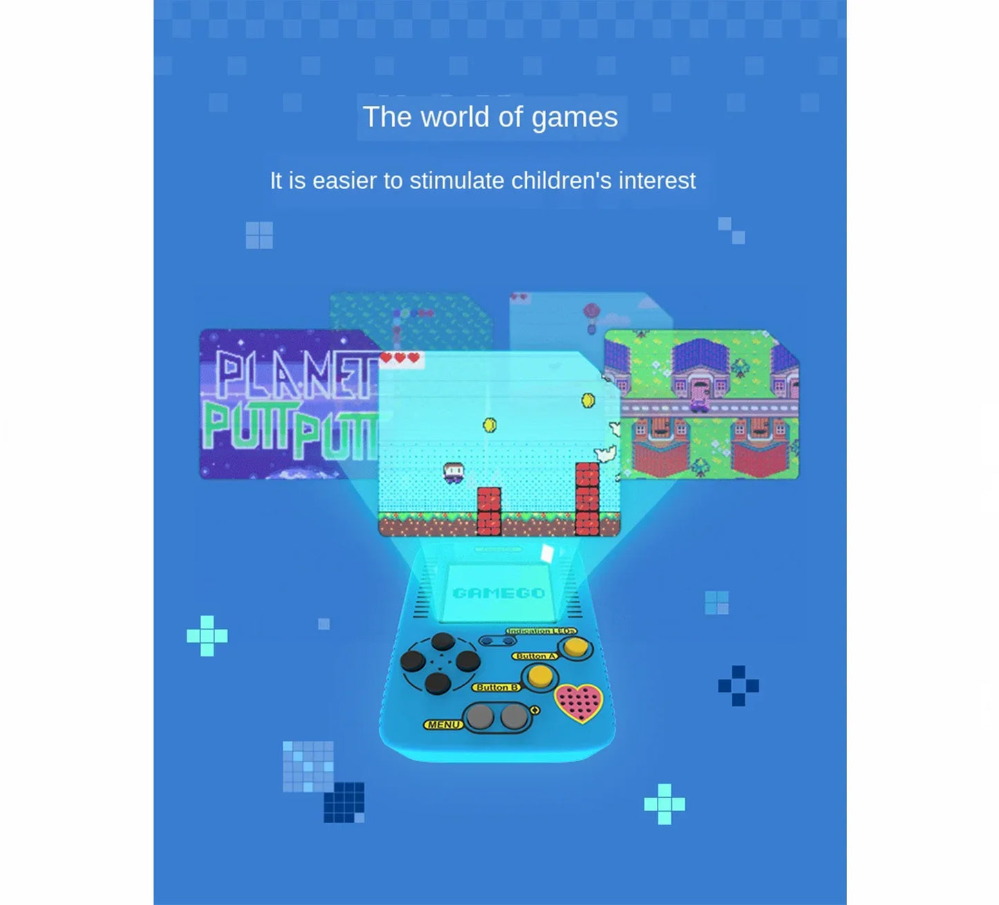 GameGo programmable Game Console Portable Handheld Game Console Kid's Primary Secondary School Programming Toy Teaching Aids