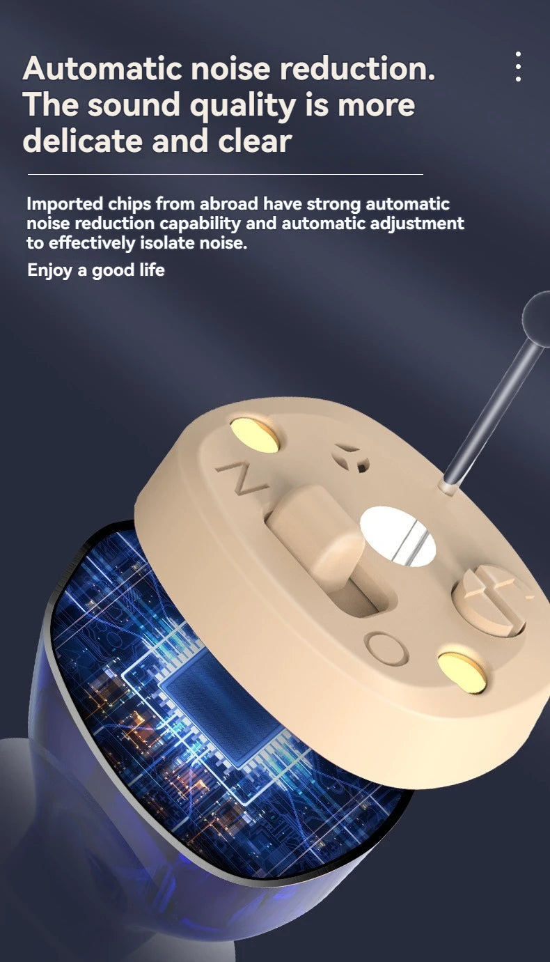 ITE Rechargeable Elderly Hearing Aid Deaf Invisible Hearing Aids Digital Display The Listening Device Wireless hearing Amplifier