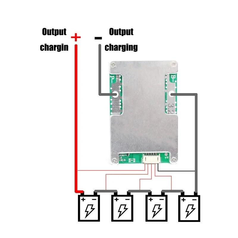 4S 12V 120A LiFePO4 Li-on Battery Protection Board with Power Battery Balance/Enhance BMS PCB For Car Motorcycle Electric Drill