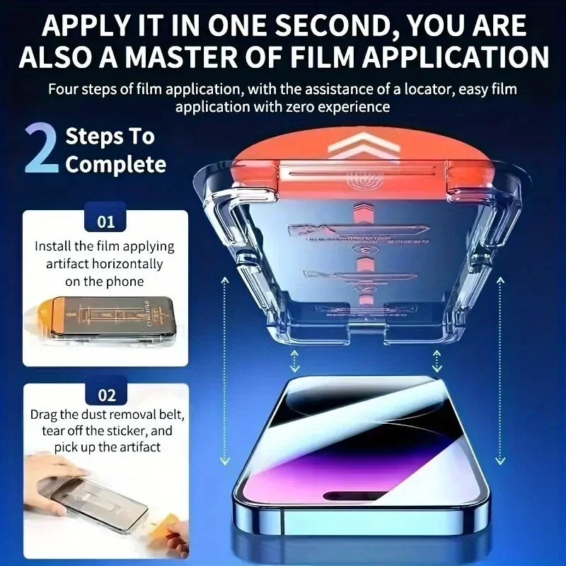 3Pcs Ultra Clear Tempered Glass for IPhone 17 16 15 Pro Max 14 13 12 11 Pro 15 14 Plus XR XS Max Easy Install Screen Protector
