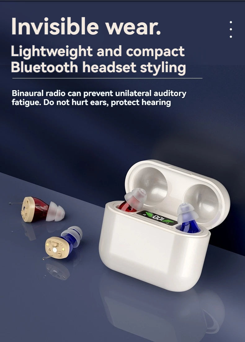 ITE Rechargeable Elderly Hearing Aid Deaf Invisible Hearing Aids Digital Display The Listening Device Wireless hearing Amplifier