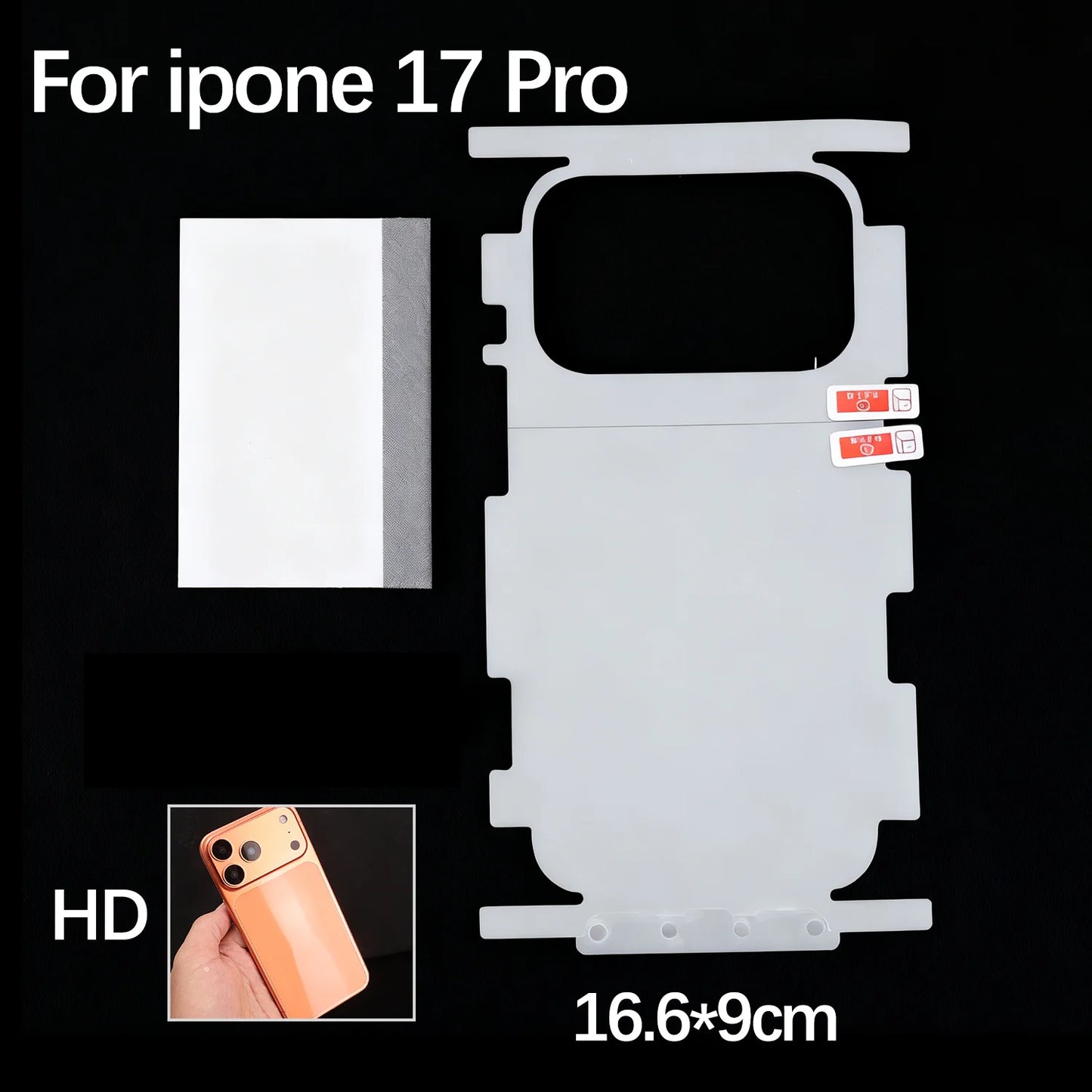 Full Coverage Back Hydrogel Film For iPhone 17 Pro Max Scratch-Resistant Back Cover Protective Film Ultra-Thin HD Soft Back Film