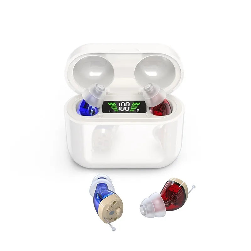 ITE Rechargeable Elderly Hearing Aid Deaf Invisible Hearing Aids Digital Display The Listening Device Wireless hearing Amplifier