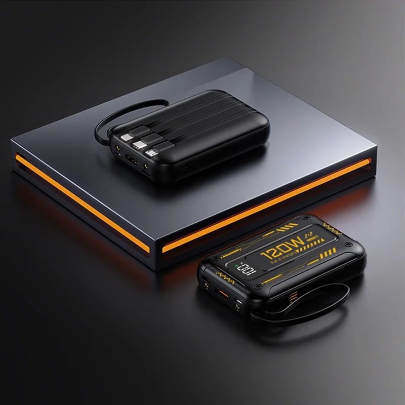 50000mAh Mech Wind Bidirectional Super Fast Charging Mini Convenient Comes With Cable Power Bank PD22.5W Mobile Power Bank