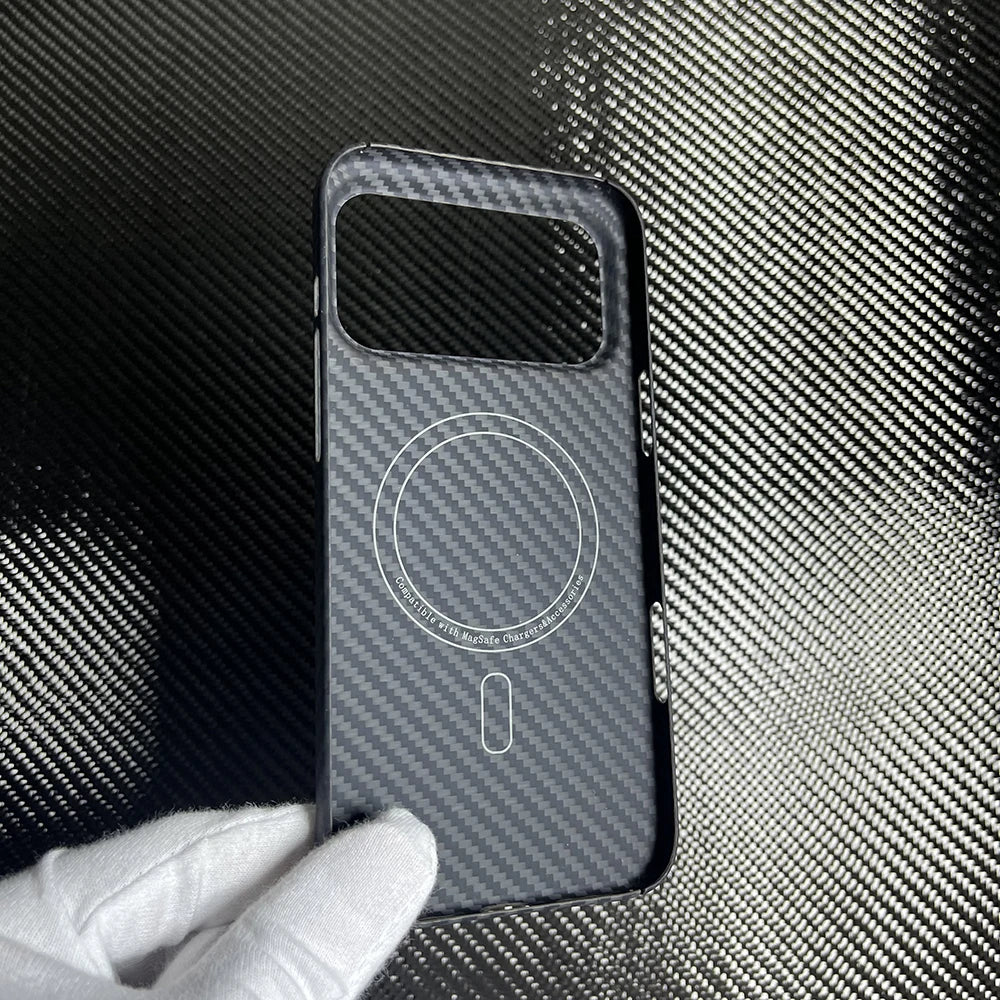 Real Carbon Fiber Case for Magsafe Magnetic  for Iphone 17 Pro Max  Ultra Thin Aramid Phone Cover for Iphone 17 Pro Carbon Case