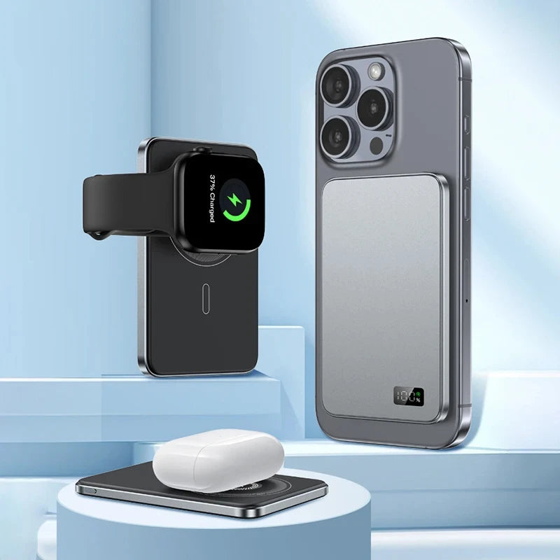VIVO Magnetic Thin Wireless Power Bank Fast Charge 10000mAh Portable External Backup Battery Watch For Magsafe For iPhone Xiaomi