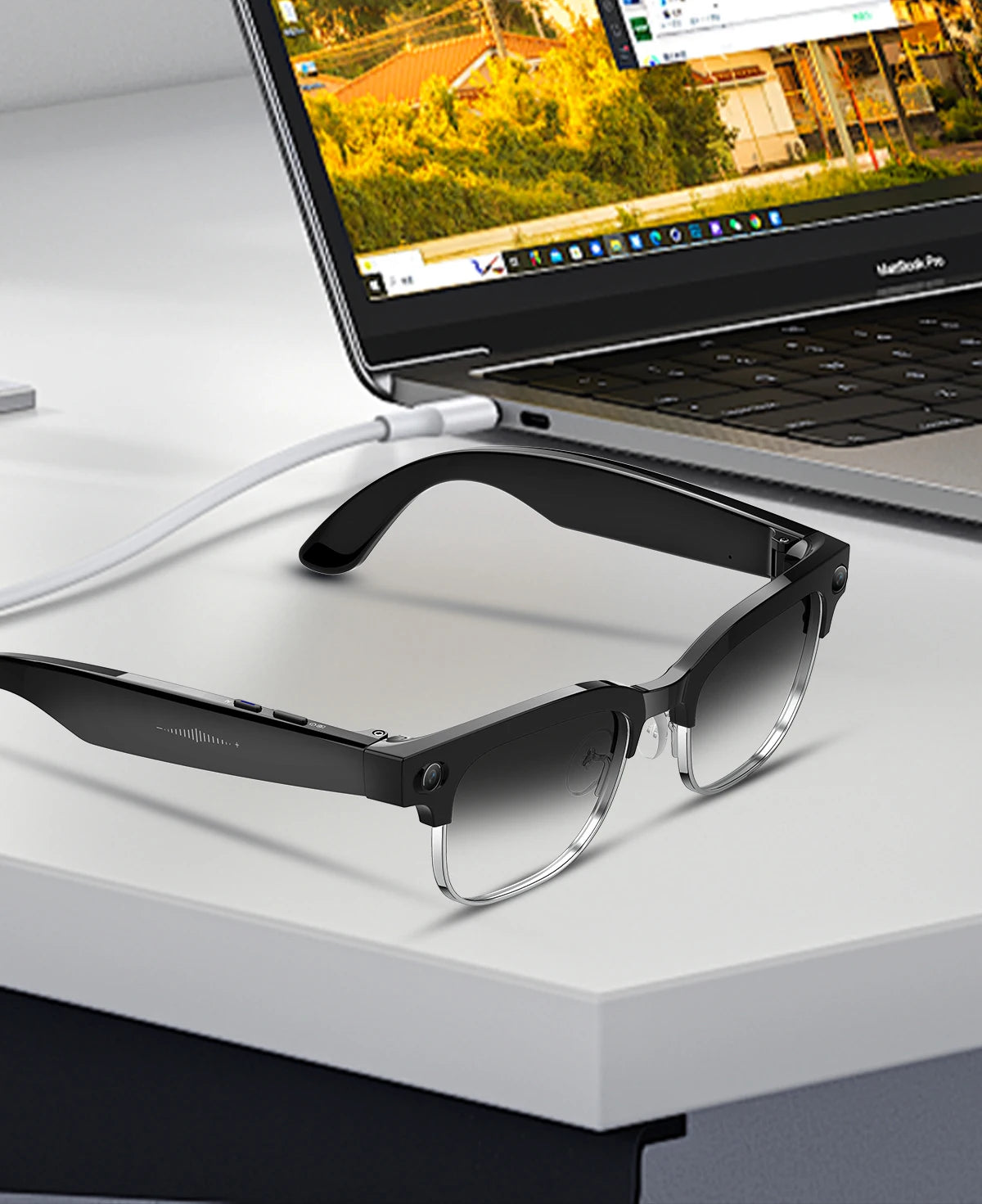 2026 New AI Smart Glasses 4K 8MP HD Camera Video 1080P 100+ Languages Translation WiFi Sunglasses Bluetooth Call Music Men Women