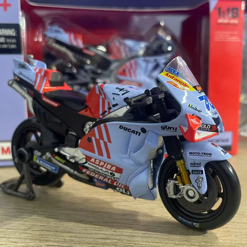 MAISTO 1:18 Ducati MotoGP 2024 Diecast Models Gresini Racing Edition #73 #93 for Enthusiasts Premium Alloy Motorcycle Replicas