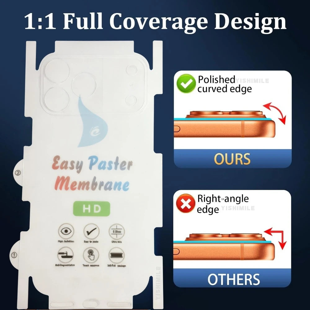 Full Coverage Back Hydrogel Film For iPhone 17 Pro Max Scratch-Resistant Back Cover Protective Film Ultra-Thin HD Soft Back Film