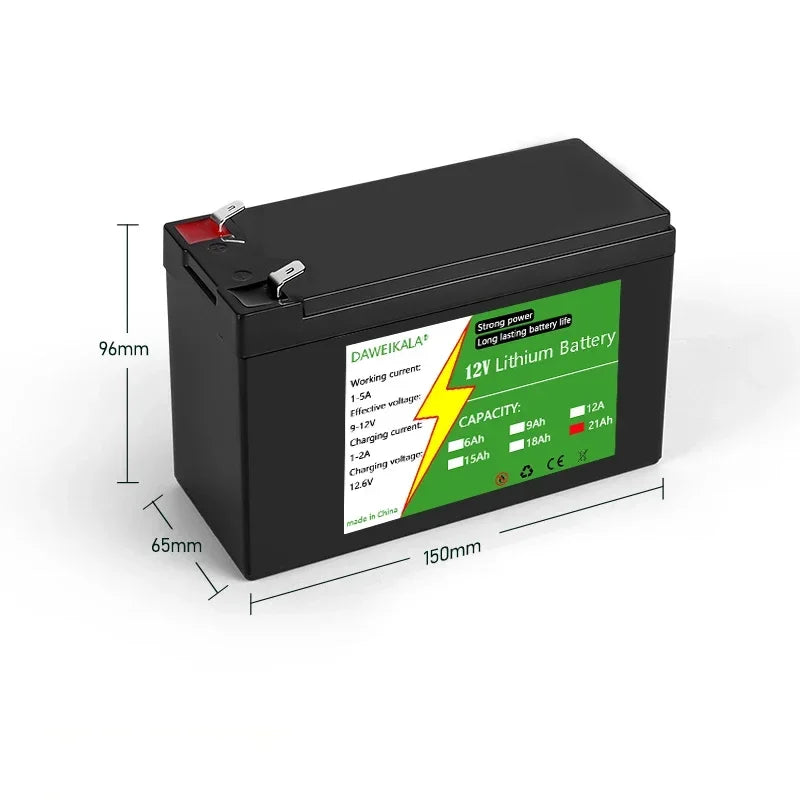 12V Lithium Battery 3S7P Rechargeable Battery 20Ah 21Ah for Solar Energy Electric Vehicle LED power Outdoor supply Battery