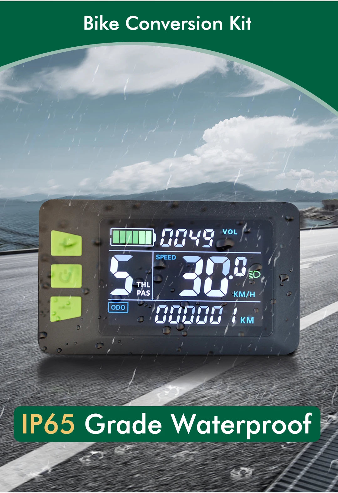 UART 2 P3C Electric Bike LCD Display Meter E Scooter LCD Panel With USB UART For Mountain Electric Bike Parts (5PIN)