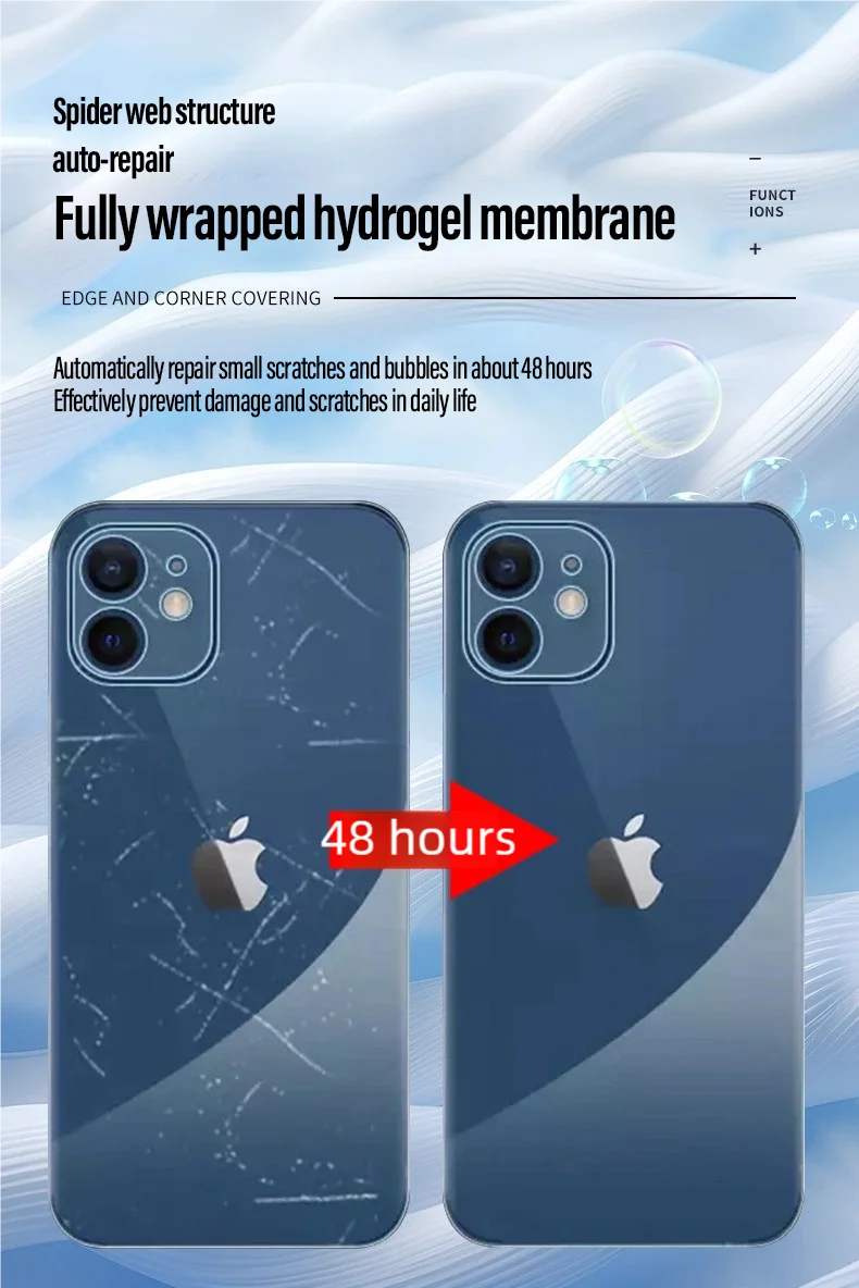 Full Coverage Back Hydrogel Film For iPhone 17 Pro Max Scratch-Resistant Back Cover Protective Film Ultra-Thin HD Soft Back Film