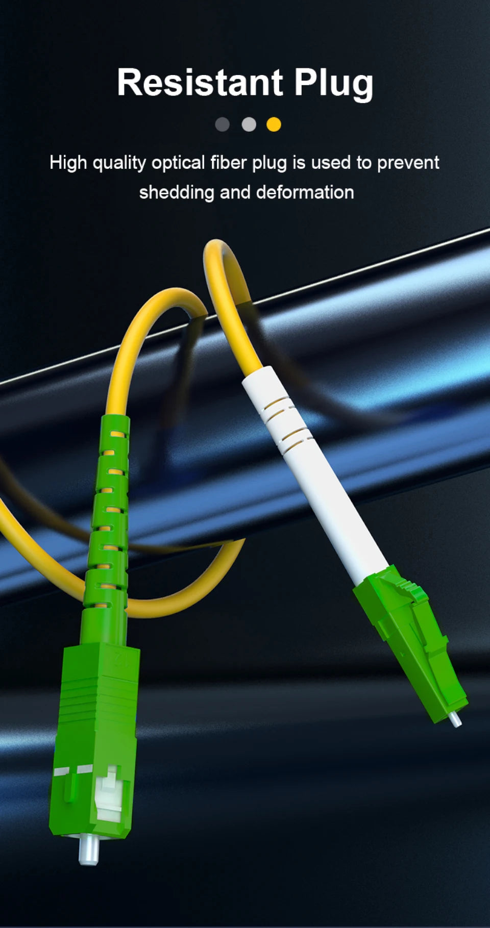 ONTi 0.5-100m SC/APC-LC/APC Fiber Optic Patch Cord 2.0mm SingleMode OS2 Optical Cable SM Simplex Fiber Optic Jumper FTTH