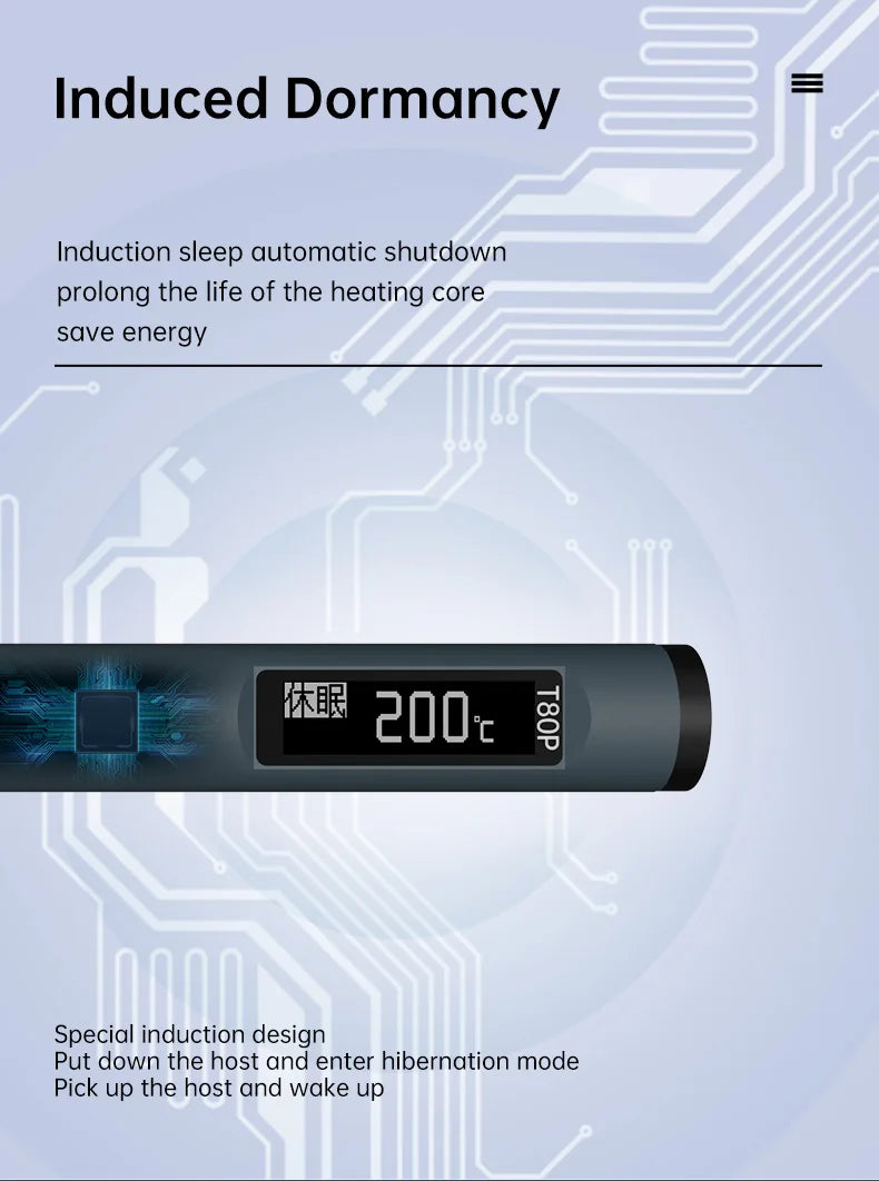 ALIENTEK T80 T80P Soldering iron DC 20V 80-450℃ Adjustable Temperature Precision Repair Station PD 100W Portable Heat Tool
