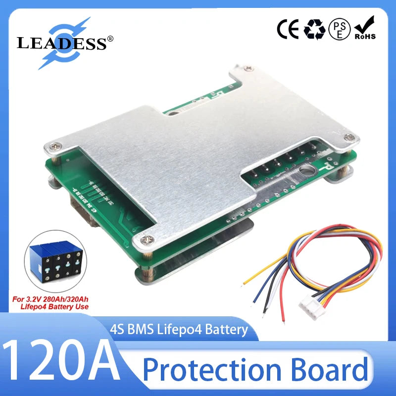 4S 12V 120A LiFePO4 Li-on Battery Protection Board with Power Battery Balance/Enhance BMS PCB For Car Motorcycle Electric Drill