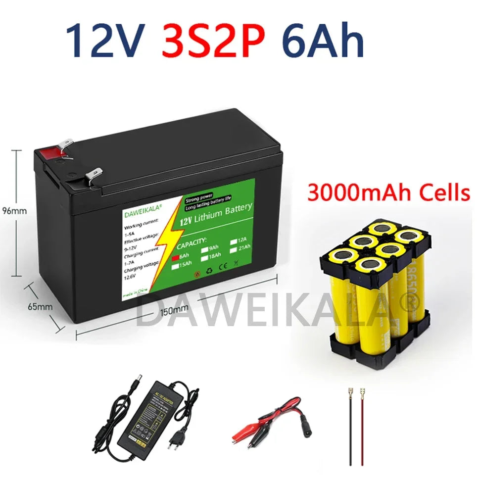 12V Lithium Battery 3S7P Rechargeable Battery 20Ah 21Ah for Solar Energy Electric Vehicle LED power Outdoor supply Battery
