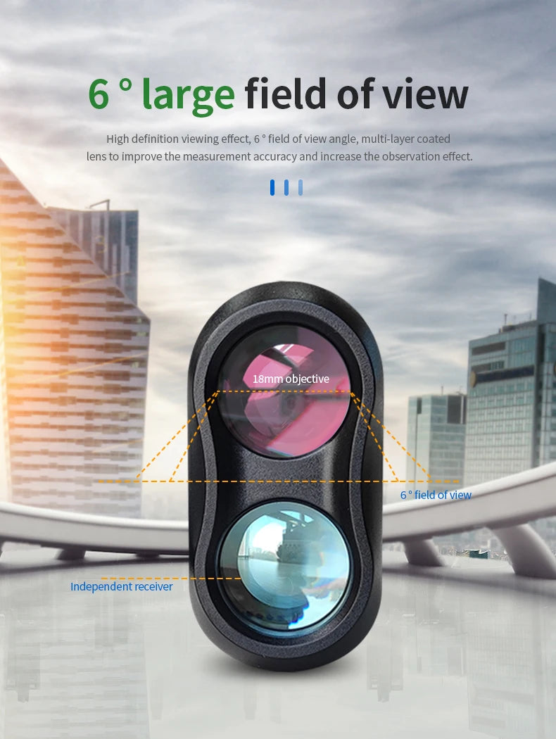 ARTBULL Laser Rangefinder Hunting Outdoor 1200M Golf Rangefinder with Flag-Lock Slope Adjusted Distance Meter